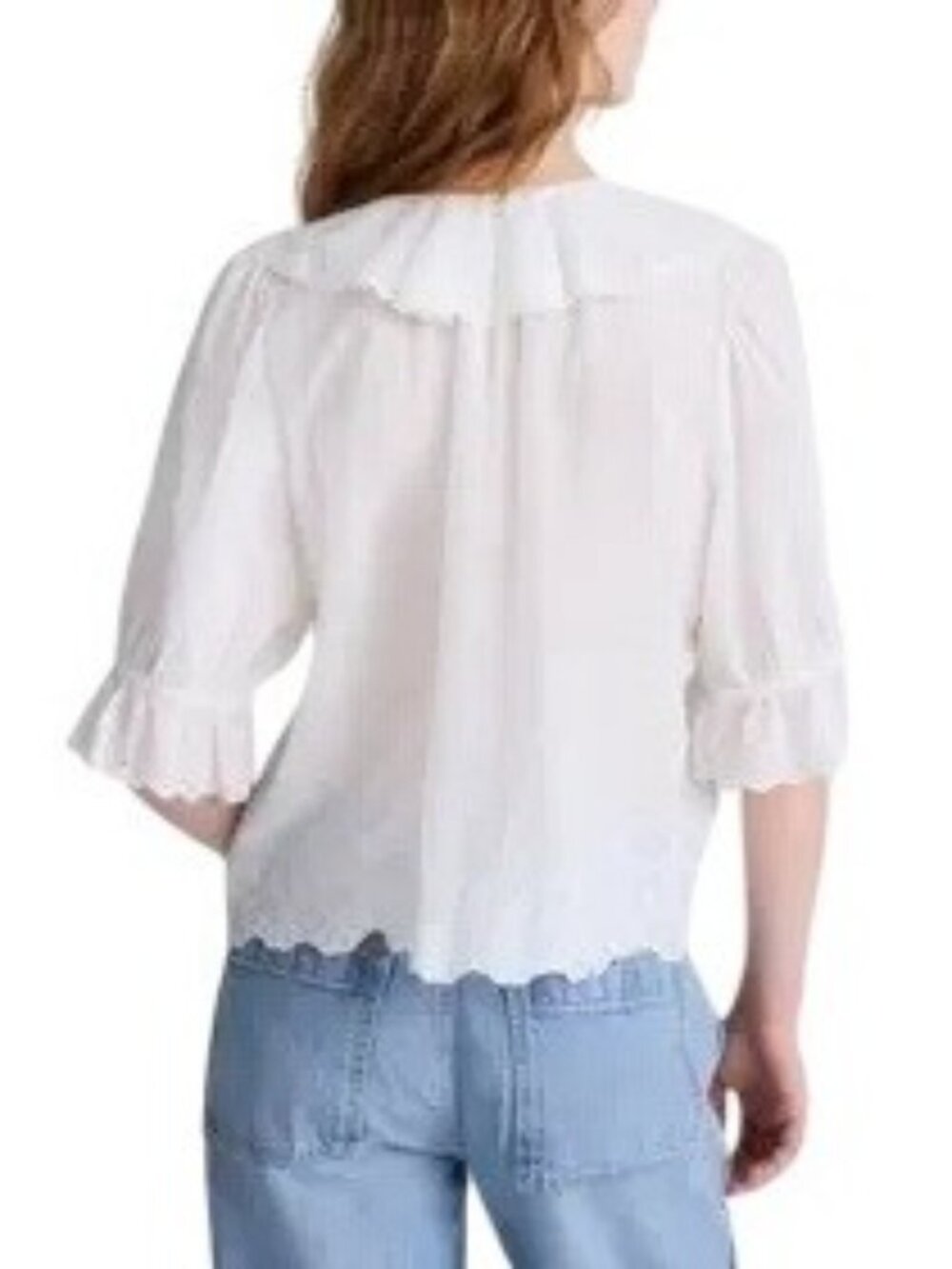 Madewell Womens "The Blaire" Embroidered Top White Size Medium NWT - Picture 2 of 8